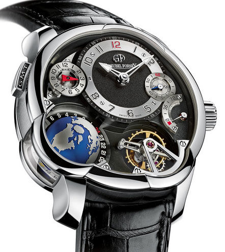 Fake Greubel Forsey GMT Platinum GF05 Platinum Black dial mens watches